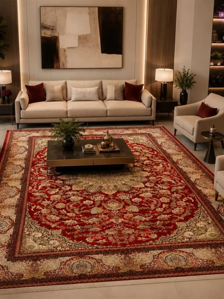 فرش ماشینی طرح نائین ۱۵۰۰ شانه
