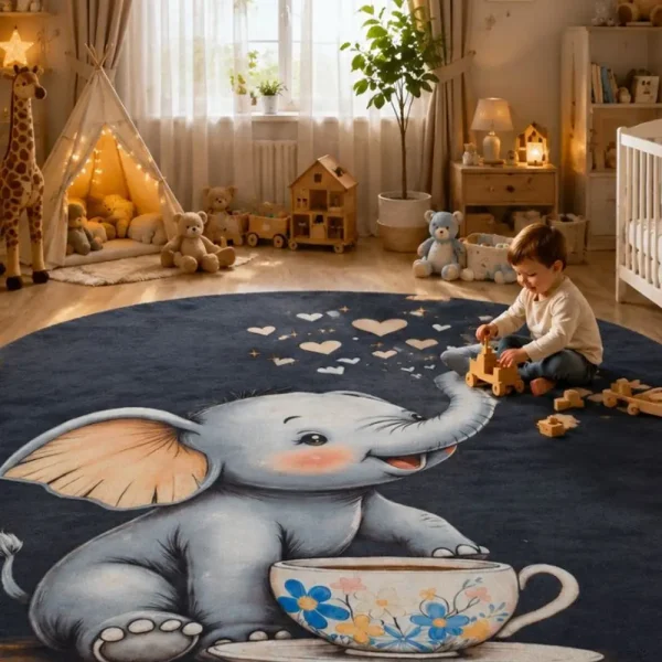 فرش ماشینی عروسکی کلاریس گرد