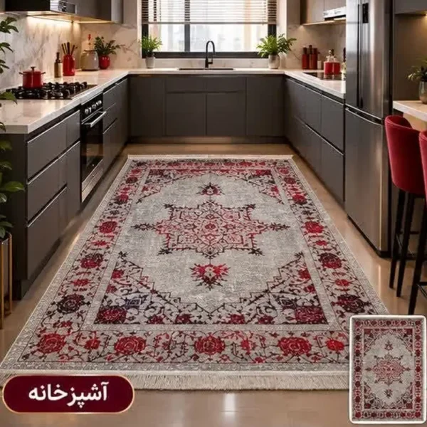 گلیم فرش آشپزخانه طرح سنتی